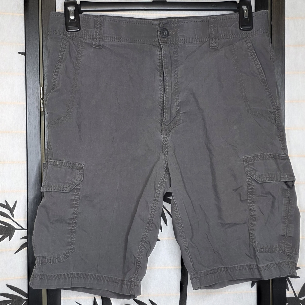 Lee Men's Gray Cargo Shorts